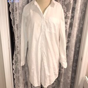 Collared White Button Down dress women’s 8